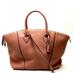 Louis Vuitton Lockit MM Pink Leather Hand Bag mon-896-090925